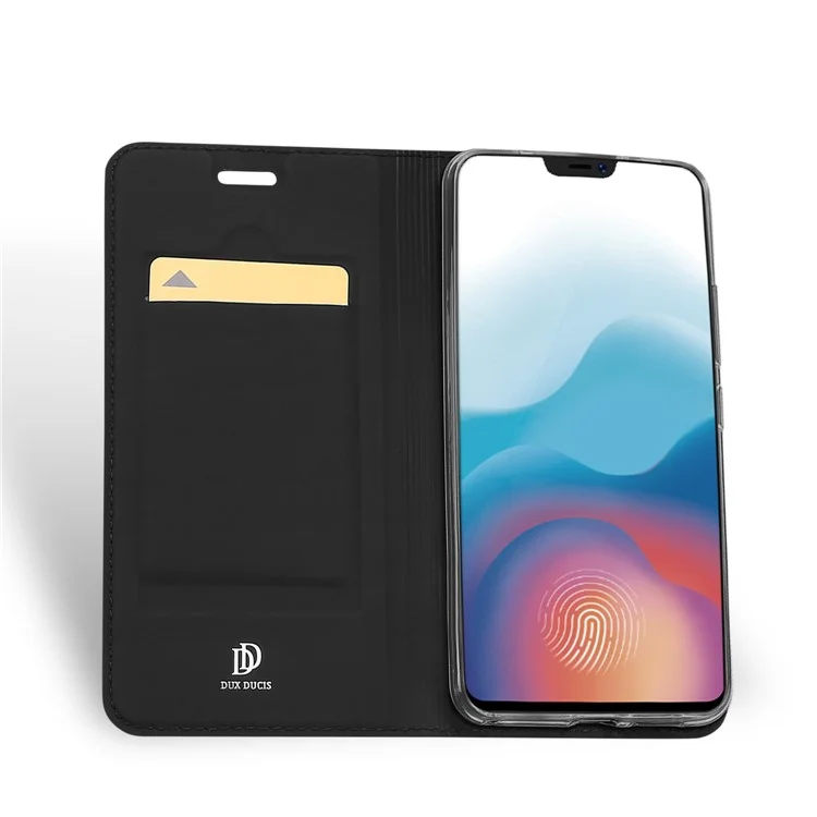 DUX DUCIS Skin Pro Series Flip Leather Stand Mobile Casing for vivo X21 UD - Black
