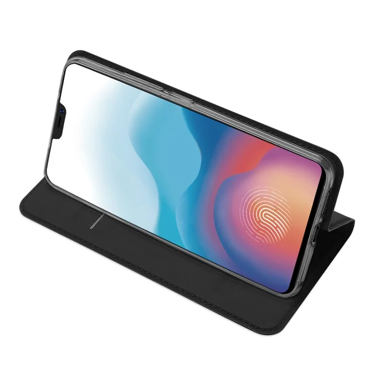 DUX DUCIS Skin Pro Series Flip Leather Stand Mobile Casing for vivo X21 UD - Black