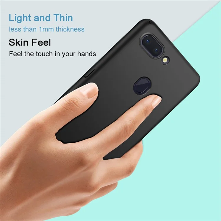 IMAK Jazz Skin Feel PC Back Case + Screen Protector for Oppo R15 Pro - Black