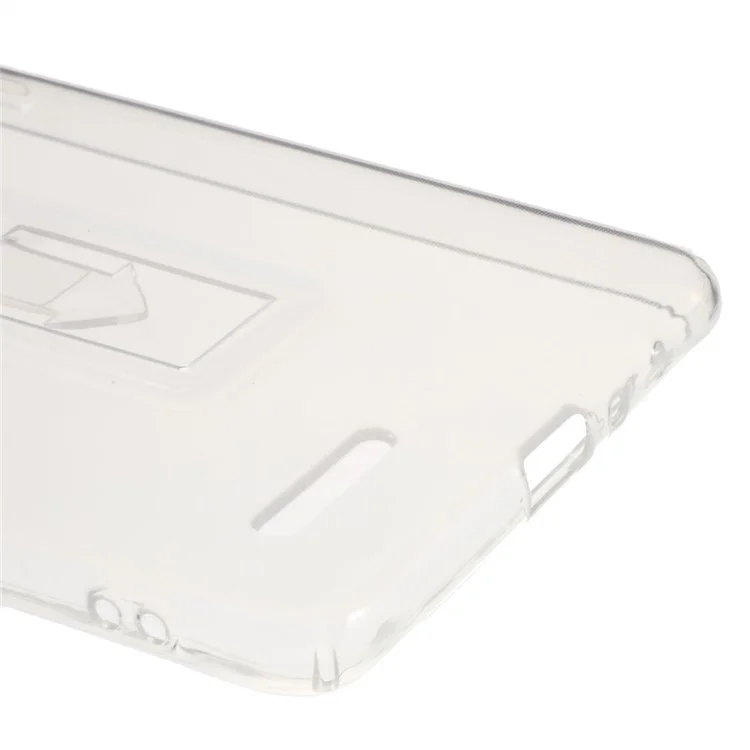 Transparent Glossy TPU Phone Case Cover with Kickstand for Oppo A53
