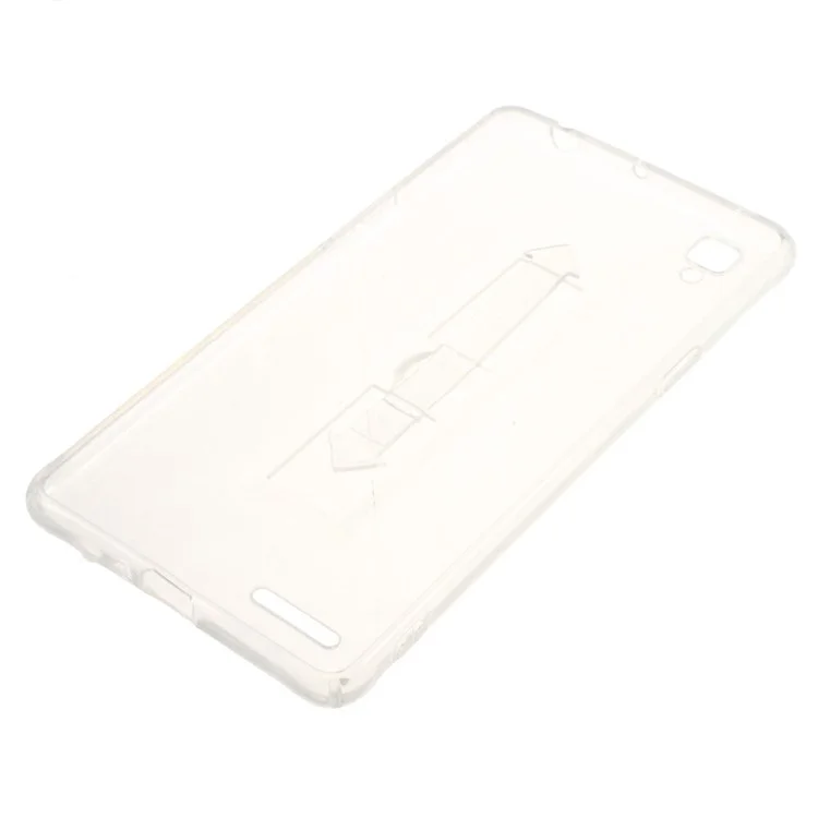 Transparent Glossy TPU Phone Case Cover with Kickstand for Oppo A53