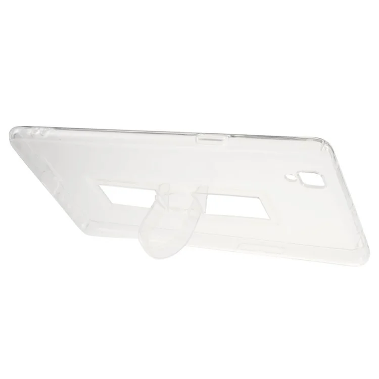 Transparent Glossy TPU Phone Case Cover with Kickstand for Oppo A53