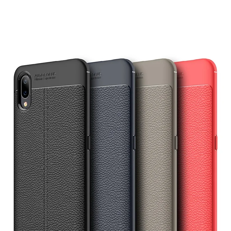 Litchi Texture TPU Back Case for vivo NEX S - Black