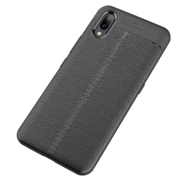 Litchi Texture TPU Back Case for vivo NEX S - Black