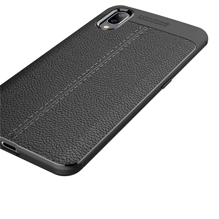 Litchi Texture TPU Back Case for vivo NEX S - Black