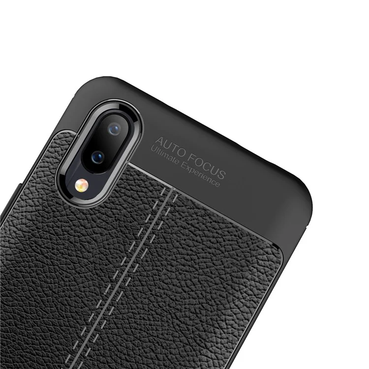 Litchi Texture TPU Back Case for vivo NEX S - Black
