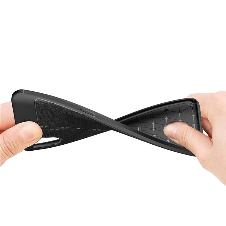 Litchi Texture TPU Back Case for vivo NEX S - Black
