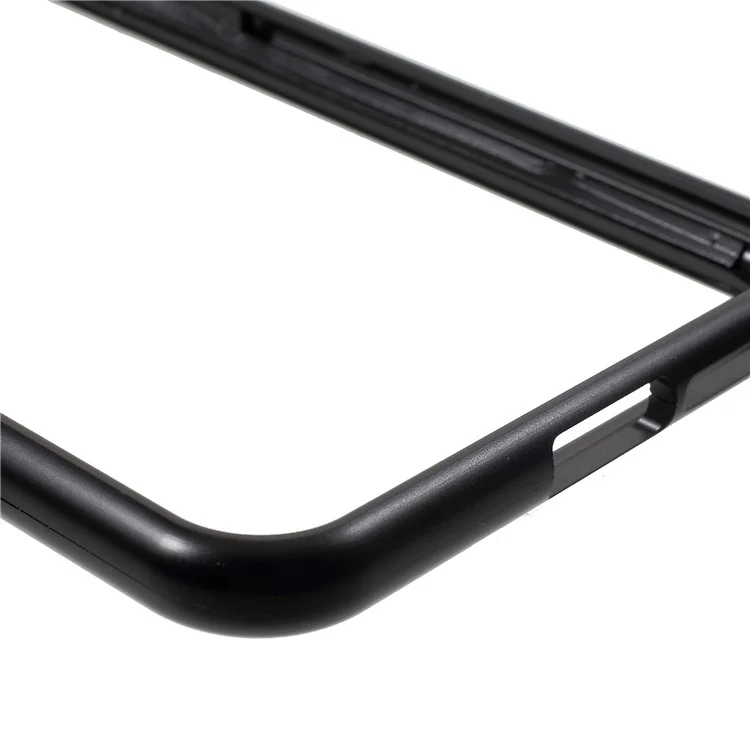 Detachable Magnetic Metal Frame + Tempered Glass Back Protection Phone Case for vivo X21 - Black / Transparent