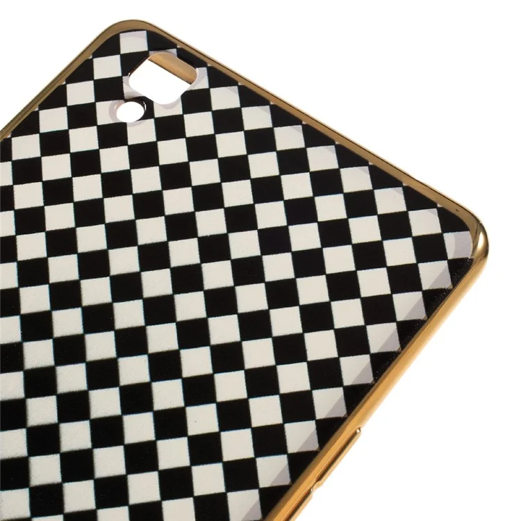 XINCUCO Grid Style Electroplated TPU Cover for OPPO A53 - White