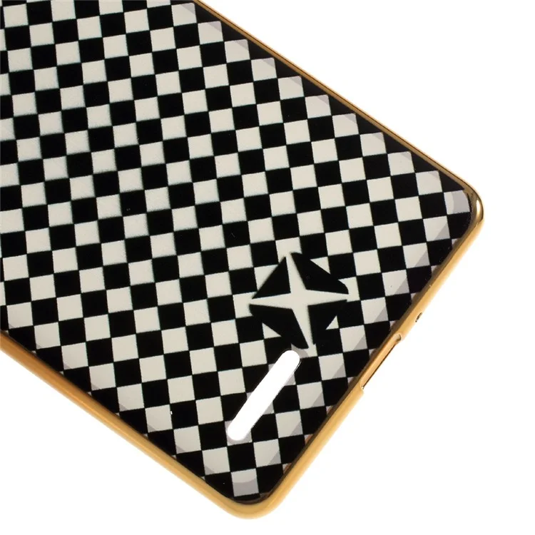 XINCUCO Grid Style Electroplated TPU Cover for OPPO A53 - White