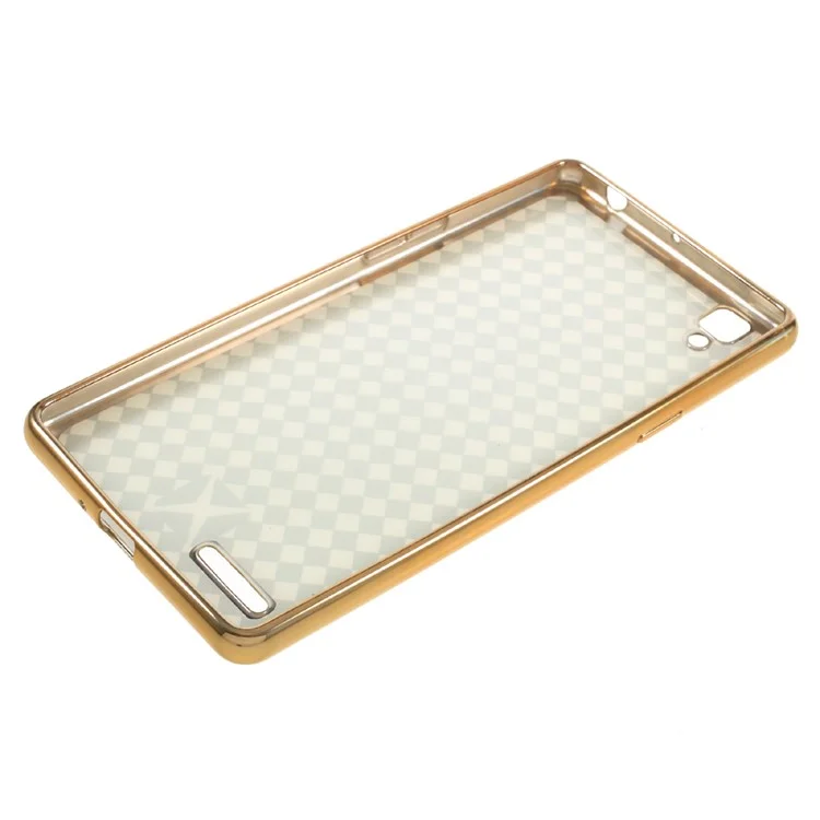 XINCUCO Grid Style Electroplated TPU Cover for OPPO A53 - White