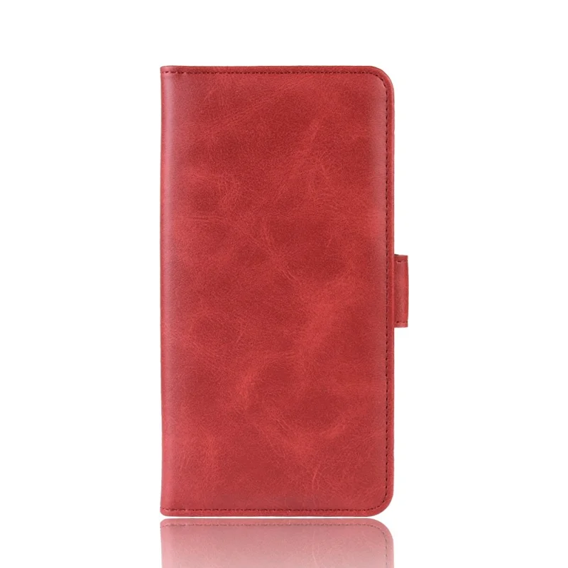 Leather Wallet Stand Protective Case for OPPO A9 (2020) - Red