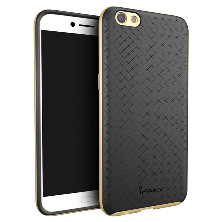 IPAKY PC Bumper + TPU Back Case for Oppo R9s - Gold