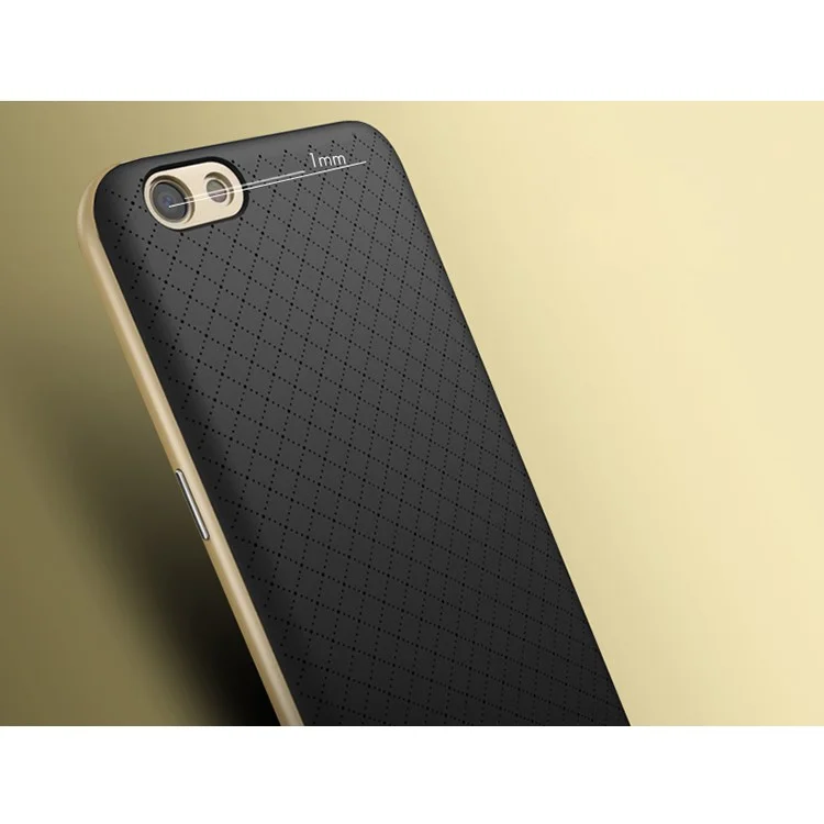 IPAKY PC Bumper + TPU Back Case for Oppo R9s - Gold