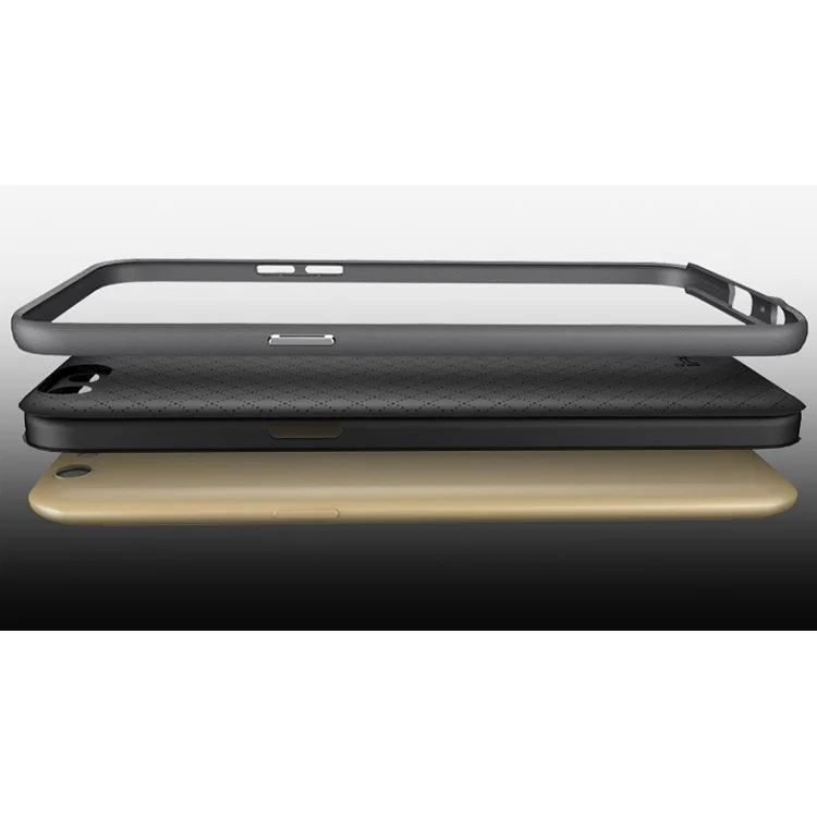 IPAKY PC Bumper + TPU Back Case for Oppo R9s - Gold