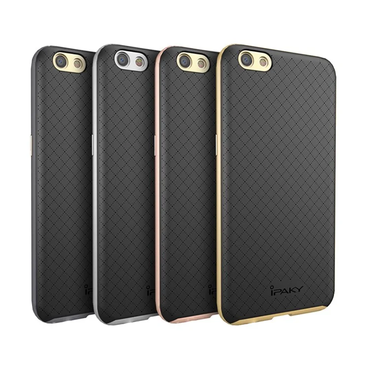 IPAKY PC Bumper + TPU Back Case for Oppo R9s - Gold