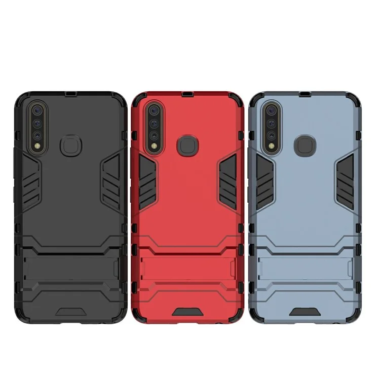 Cool Guard PC + TPU Combo Cover с Kickstand Для Vivo U3 / Y19 - Черный