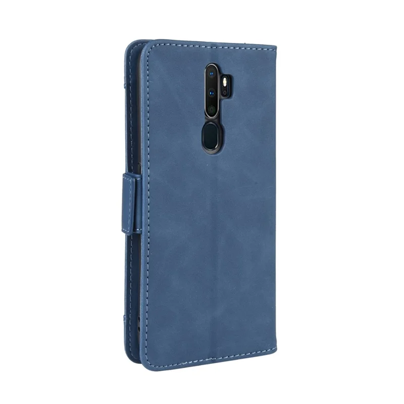 Multiple Card Slots PU Leather Cover for Oppo A9 (2020)/A5 (2020)/A11x - Blue