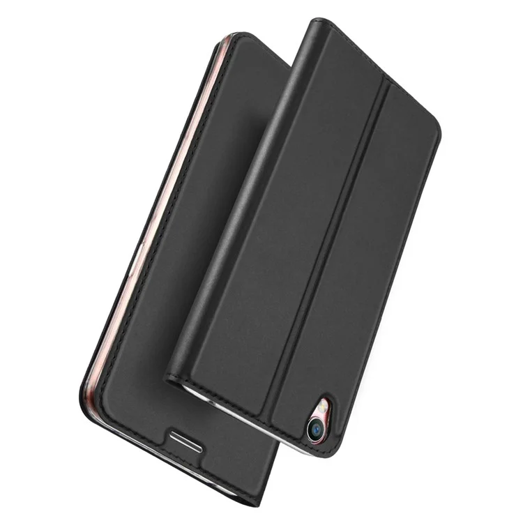 DUX DUCIS Skin Pro Series for Oppo F1 Plus / Oppo R9 Business Leather Stand Phone Casing - Dark Grey