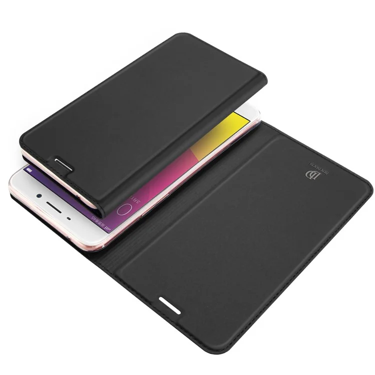 DUX DUCIS Skin Pro Series for Oppo F1 Plus / Oppo R9 Business Leather Stand Phone Casing - Dark Grey