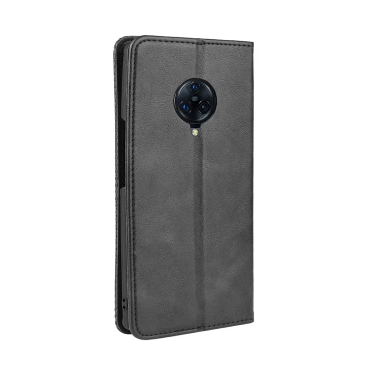 Case de Billetera de Cuero de Estilo Retro Para Vivo Nex 3/NEX 3 5G - Negro