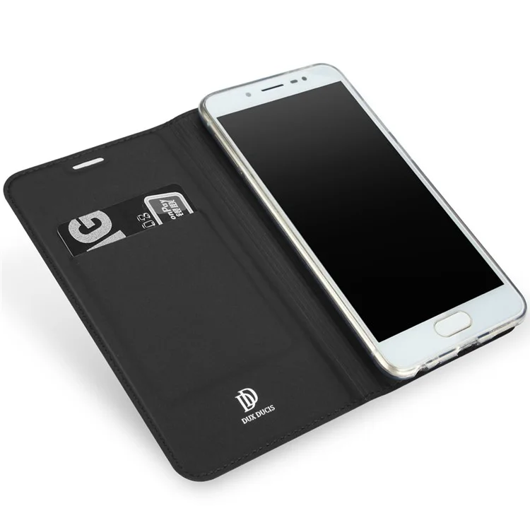 DUX DUCIS Skin Pro Series for Oppo R9s Business Leather Case with Card Slot - Dark Grey