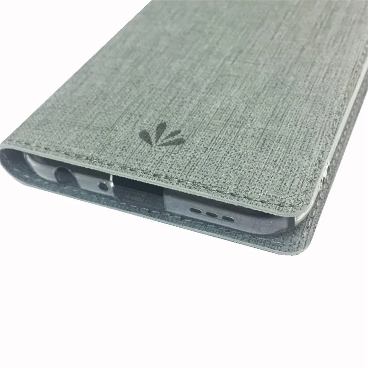 VILI DMX Cross Texture Card Holder Leather Stand Shell for Oppo Reno2 - Grey