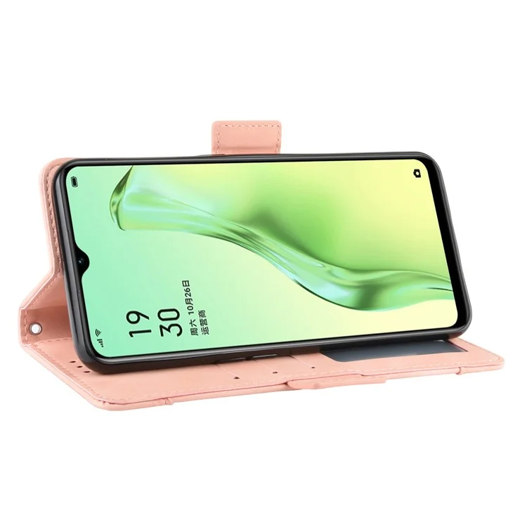 Guscio Di Telefono In Pelle Di Portafoglio Per Il Portafoglio Per Oppo A8/A31 (2020) - Oro Rosa