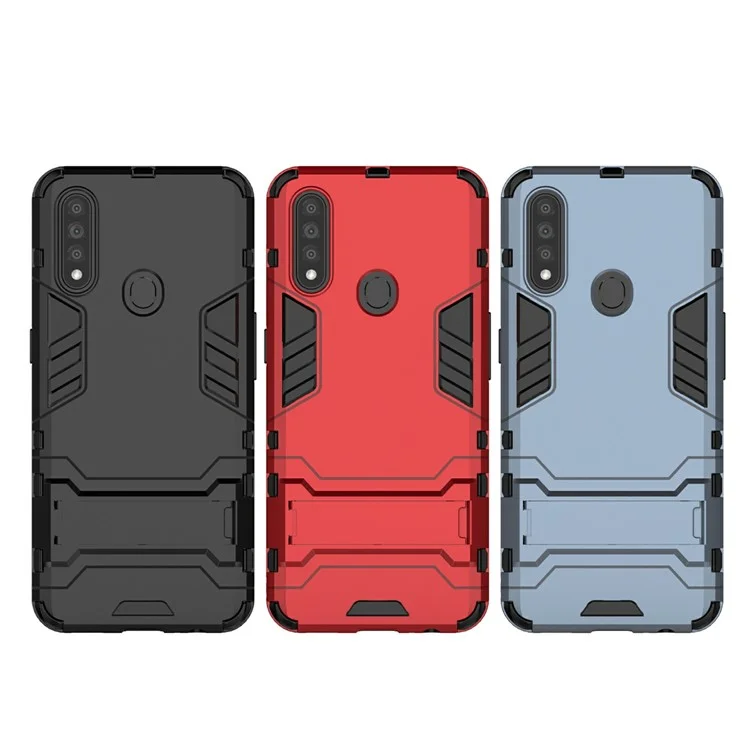 Cool Guard PC + TPU Hybrid Case con Supporto per Oppo A8 / Oppo A31 (2020) - Nero