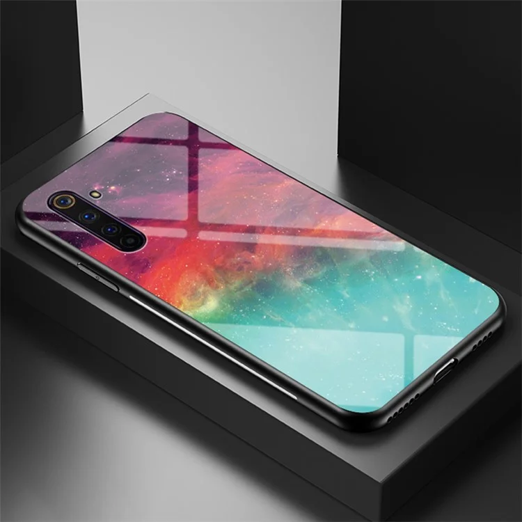 Starry Sky Pattern Tempered Glass + PC + TPU Combo Shell for Realme 6 Pro - Color Sky