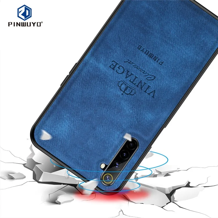PINWUYO Honorable Series Anti-fall Unique Case for Realme 6 Pro - Синий