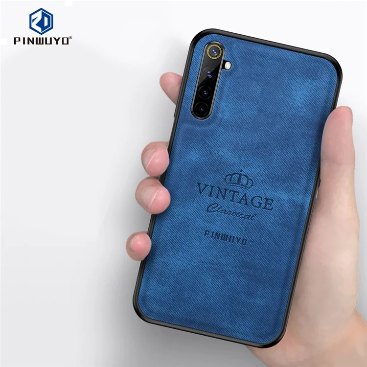 PINWUYO Honorable Series Anti-fall Unique Case for Realme 6 Pro - Синий