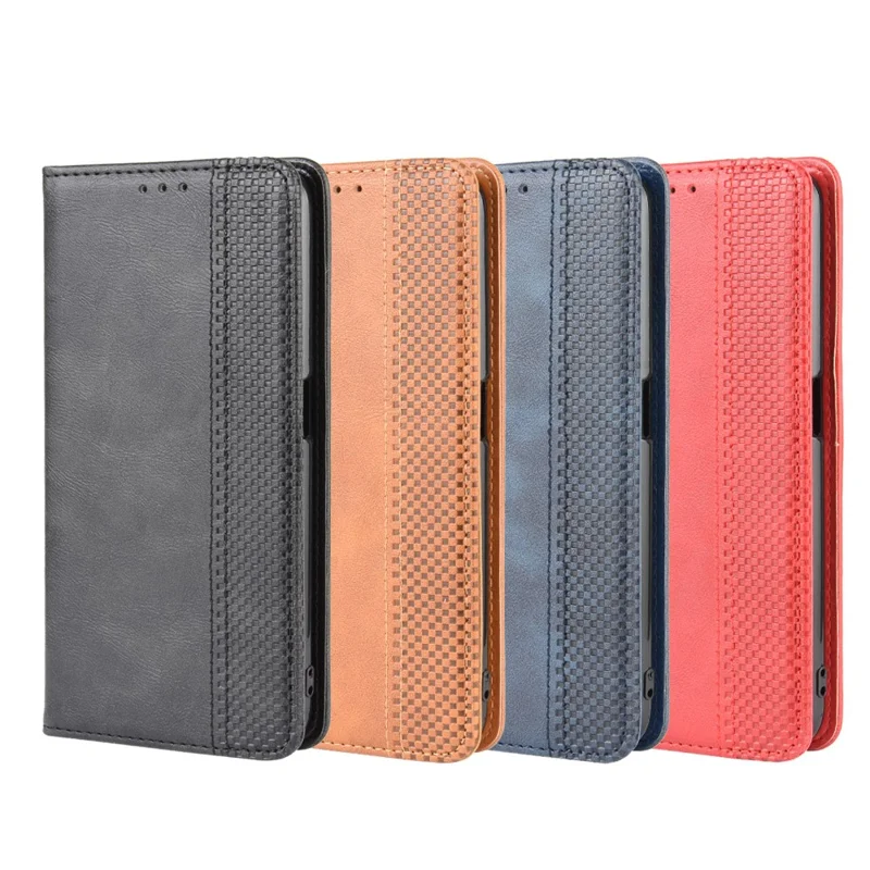 Magnetic Retro Leather with Wallet Shell for Realme 6 - Black