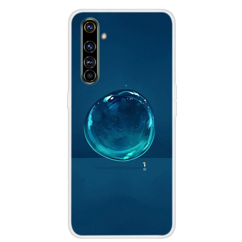 Pattern Printing Soft TPU Phone Case for Realme 6 - Water Drop