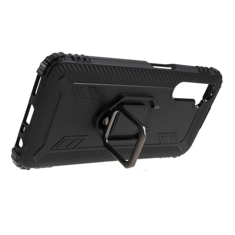 Ringue de Doigt Kickstand TPU Cover Shell de Protection du Téléphone Mobile Pour le Royaume 6 - le Noir