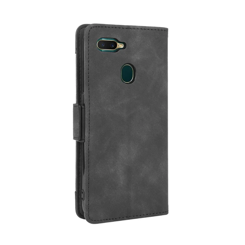 Wallet Stand Flip Leather Protective Case for OPPO A12/A7/AX7/A5s/AX5s - Black