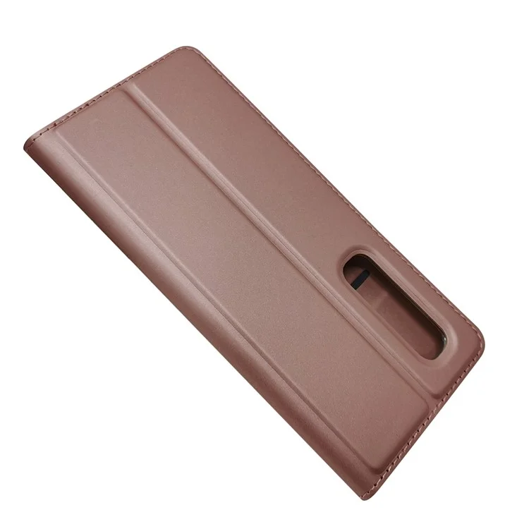 Magnetischer Adsorption Stand Lederkartenhalter Hülle Für Oppo Find X2 Pro - Roségold