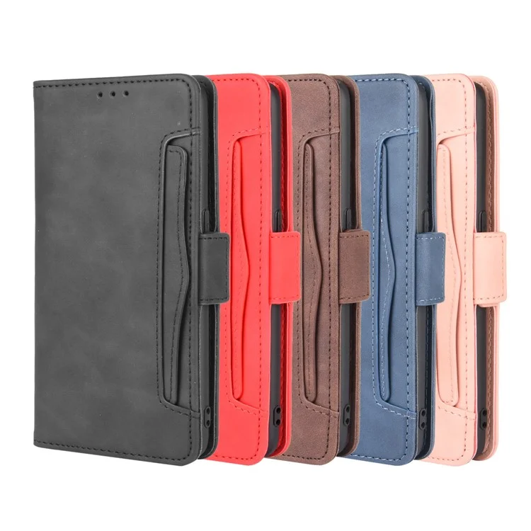 Multiple Card Slots Wallet Leather Protective Cover for OPPO A91 / OPPO F15 / OPPO Reno3 (Southeast Asian Version) - Black