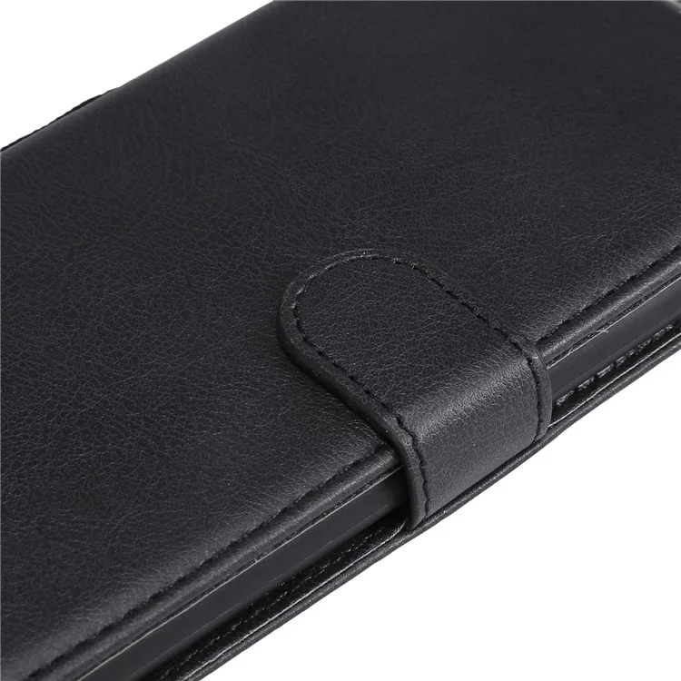 For Oppo Reno3 Pro 5G / Find X2 Neo Case Solid Color Leather Mobile Cover Wallet Stand with Strap - Black
