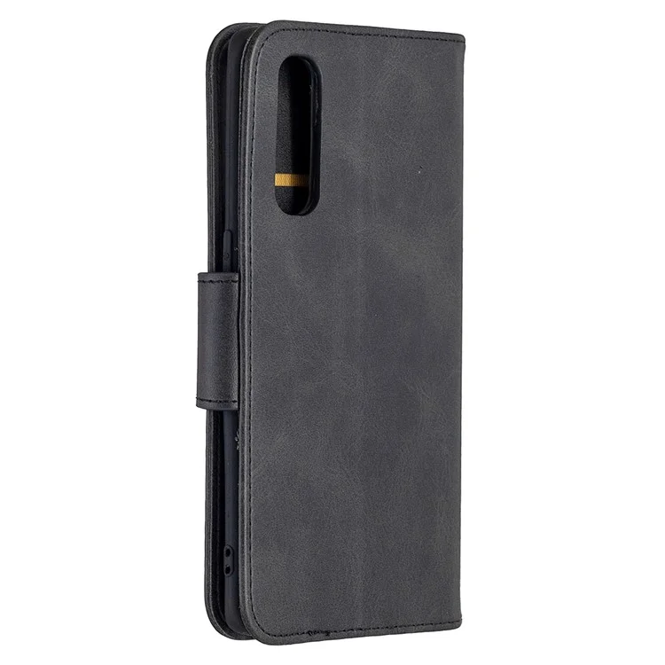 With Wallet Leather Shell Unique Design Case for Oppo Find X2 Neo - Black