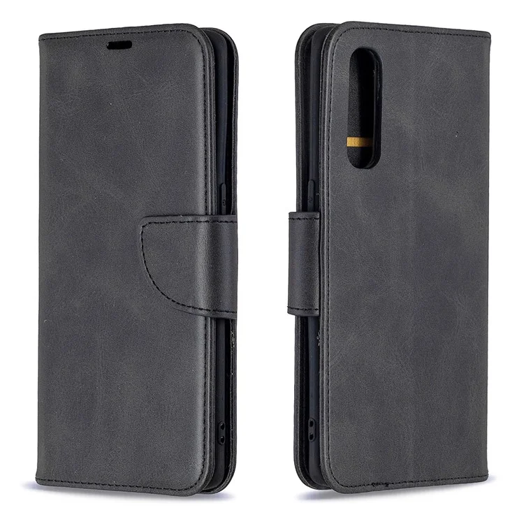 With Wallet Leather Shell Unique Design Case for Oppo Find X2 Neo - Black