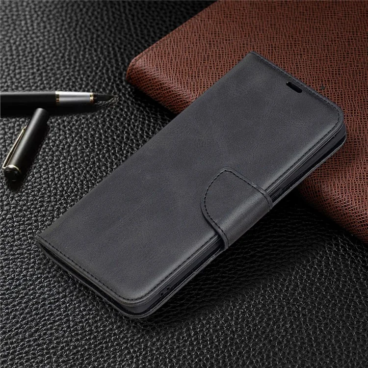 With Wallet Leather Shell Unique Design Case for Oppo Find X2 Neo - Black