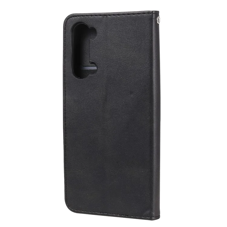 Wallet Zipper Pocket Leather Cover for Oppo Find X2 Lite/Reno3 - Black