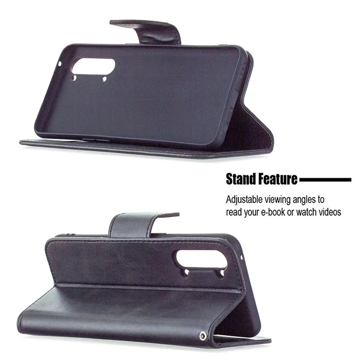 Custodia Per Telefono Del Portafoglio in Pelle PU Trova X2 Lite - Nero