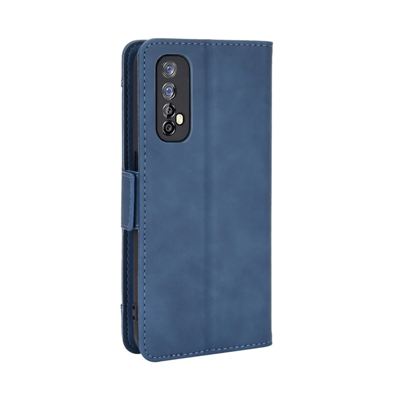 Wallet Stand Leather Case with Multiple Card Slots for Realme 7 / Realme Narzo 20 Pro - Blue