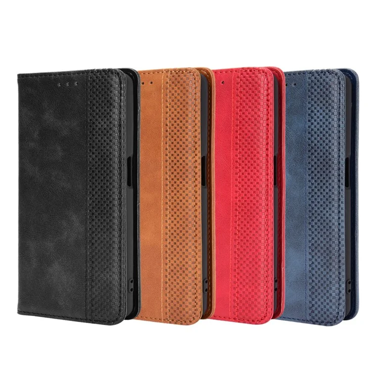 Carteira Vintage Style Magnética de Couro PU para Realme 7 / Realme Narzo 20 Pro - Preto