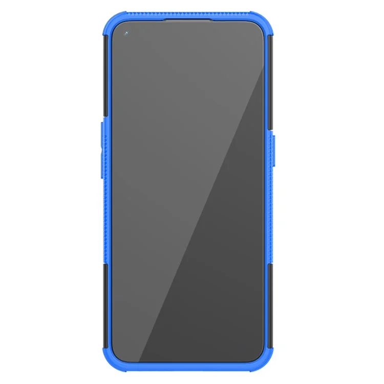 Cool Tire Kickstand PC + TPU Hybrid Phone Shell Pour Oppo A53 (2020) - Bleu
