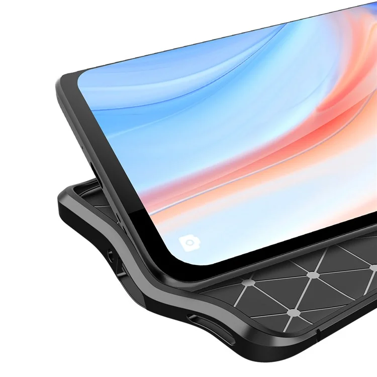 Litchi Grain Flexible TPU Mobile Phone Case for Oppo Reno4 Pro 5G - Negro