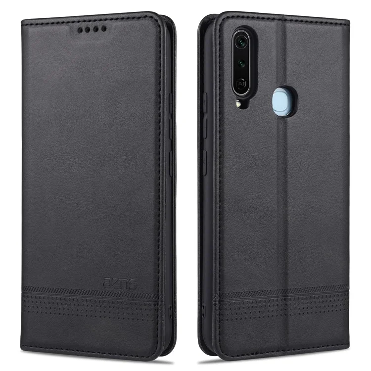 AZNS Couvercle de Téléphone Mobile AZNS Absbroble TPU + PU Avec Portefeuille et Représenter Des Y3s / Y17 Vivo Y3s / Y17 - le Noir
