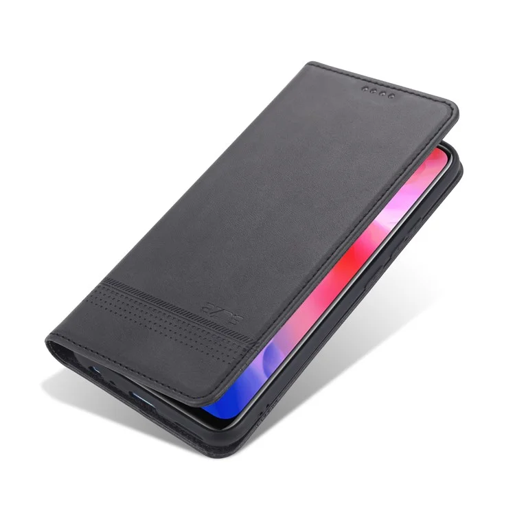AZNS Couvercle de Téléphone Mobile AZNS Absbroble TPU + PU Avec Portefeuille et Représenter Des Y3s / Y17 Vivo Y3s / Y17 - le Noir
